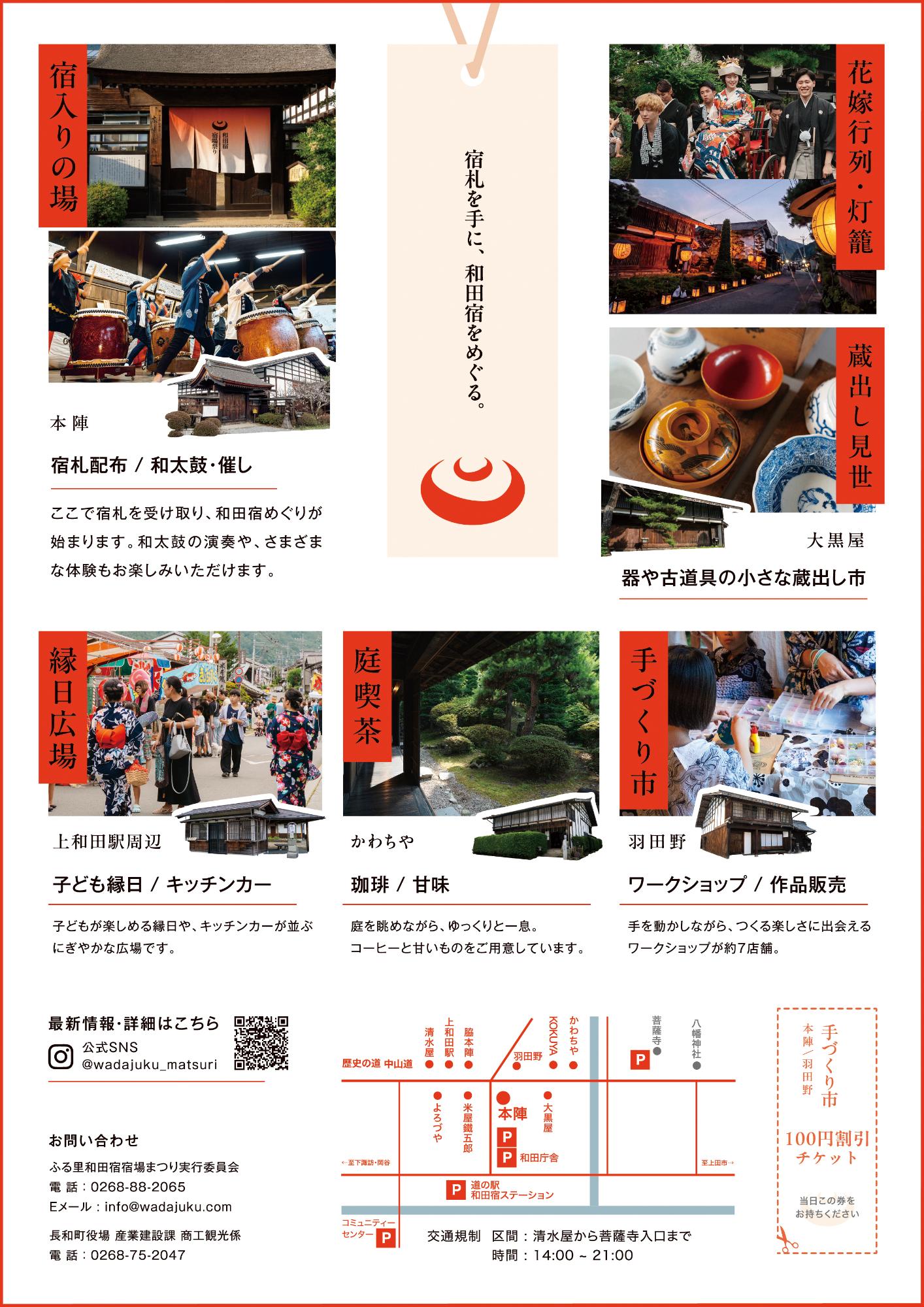 和田宿宿場まつりチラシ（裏）